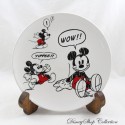 Placa Mickey DISNEYLAND PARIS boceto cómic cerámica blanca Disney 20 cm