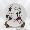 Assiette Mickey DISNEYLAND PARIS croquis BD bande dessinée blanc céramique Disney 20 cm