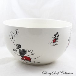 Ensaladera Mickey DISNEYLAND PARIS boceto cómic cerámica blanca Disney 23 cm