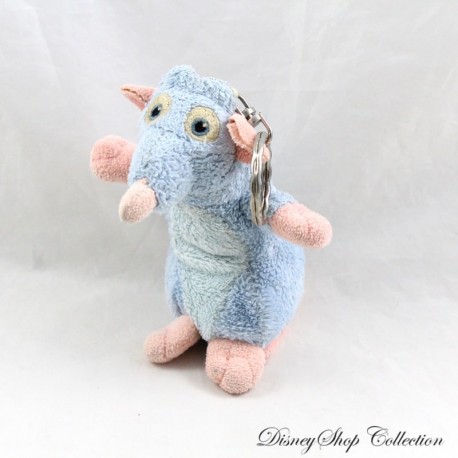 Porte clés peluche Rémy DISNEY Ratatouille rat bleu 11 cm