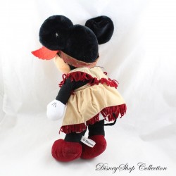 Vintage Minnie DISNEY Rubber Band Indian Plush Dress Brown 38 cm