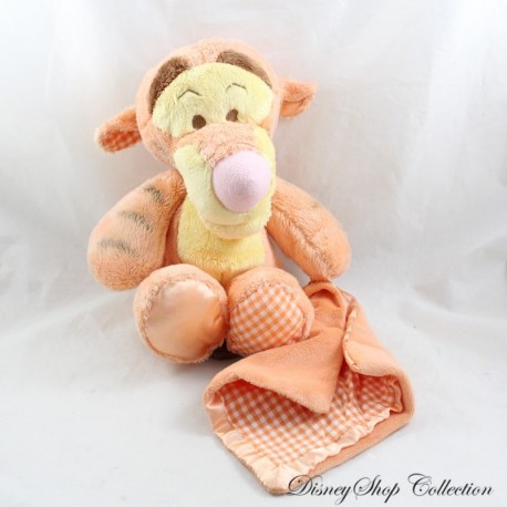 Cucciolo di fazzoletto tigre Tigger DISNEY NICOTOY vichy vichy satin arancione 27 cm