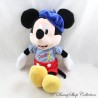 Peluche Mickey DISNEY Nicotoy Torre Eiffel parisina bordada azul blanco rojo 30 cm