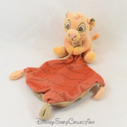 Doudou mouchoir lion Simba DISNEY Baby Le Roi lion Simba Toys jaune orange 32 cm