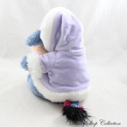 Peluche Bourriquet DISNEY STORE manteau bonnet violet écusson Noël 25 cm