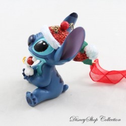 DISNEYLAND PARIS Lilo and Stitch Stitch Ornament with Duck Disney Christmas Decoration 6 cm
