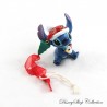 DISNEYLAND PARIS Ornamento Punto Lilo e Stitch con Anatra Disney Decorazione Natalizia 6 cm