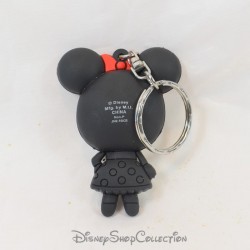 Porte clés 3D Minnie DISNEY pvc souple robe noire rouge 6 cm