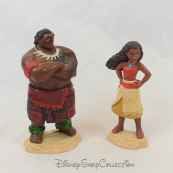 Set of 2 DISNEY Jakks Moana and Chef Tui figurines playset pvc 10 cm