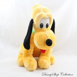 Vintage Pluto DISNEYLAND Stuffed Dog Sitting Collar Green Tongue Outside 26 cm