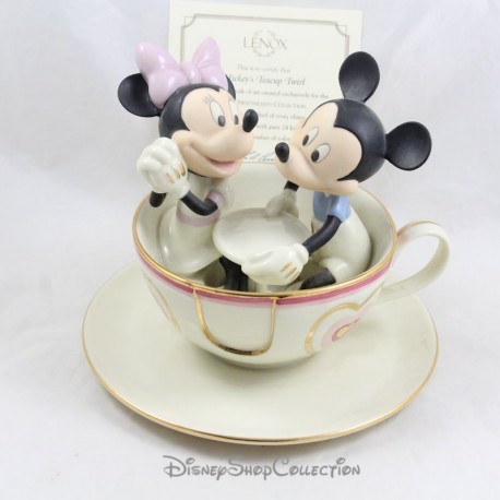 DISNEY SHOWCASE Lenox Mickey's Teacup Twirl Mickey & Minnie Figure