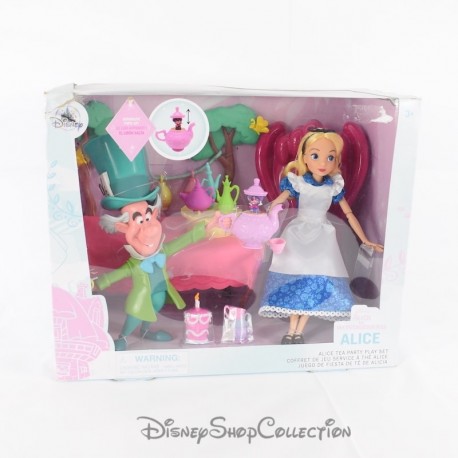 Alice in Wonderland Dolls Box DISNEY STORE Alice and Mad Hatter Tea Set