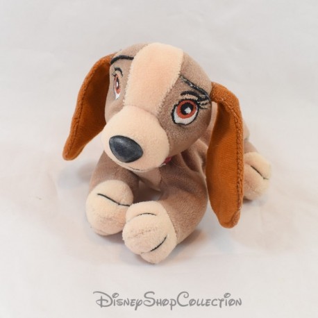 Vintage plush Lady DISNEY STORE Lady and the Tramp Brown Reclining 17 cm