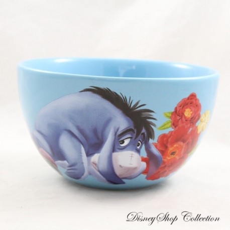 Eeyore Eselsschale DISNEY STORE blau Eeyore Blumen Keramik 16 cm