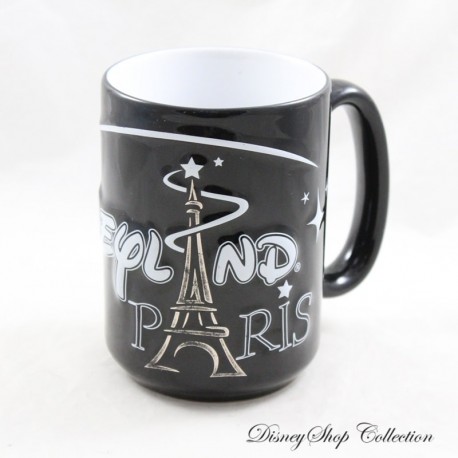 DISNEYLAND PARIS Eiffel Tower Black White Disney 3D Embossed Mug 12 cm