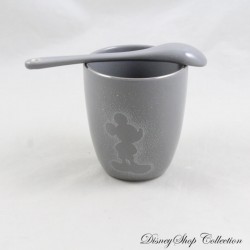 Mickey DISNEYLAND PARIS Taza de Café Espresso Sellier con Cuchara Gris Disney Diamantes de Imitación 8 cm