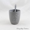 Tasse à café expresso Mickey DISNEYLAND PARIS Sellier avec cuillère gris strass Disney 8 cm
