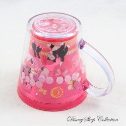 Minnie DISNEY STORE tazza doppia parete con bicchiere in plastica rosa 9 cm