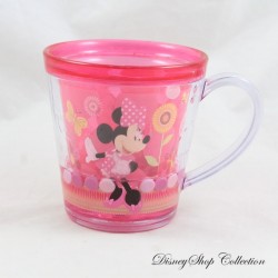 Minnie DISNEY STORE taza de doble pared con vaso de plástico rosa 9 cm