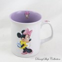 Tazza Minnie DISNEY SPEL Tazza Bianca Viola Doppia Faccia Goffrata 10 cm