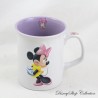 Minnie Mug DISNEY SPEL White Mug Purple Double Sided Embossed 10 cm