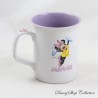 Minnie Mug DISNEY SPEL White Mug Purple Double Sided Embossed 10 cm