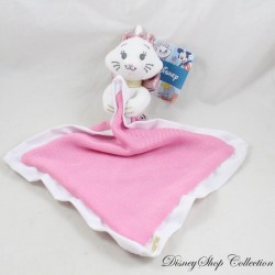 Doudou chat Marie DISNEY Simba Toys mouchoir rose tricot 39 cm
