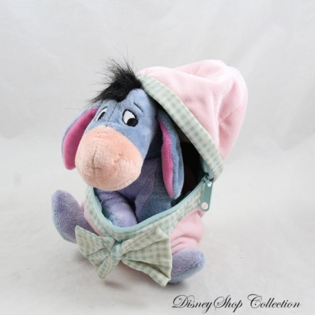 Peluche âne Bourriquet DISNEY Nicotoy oeufs de Pâques rose mauve 20 cm