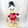 Peluche canard Picsou DISNEYLAND PARIS oncle de Donald canne et billet 42 cm