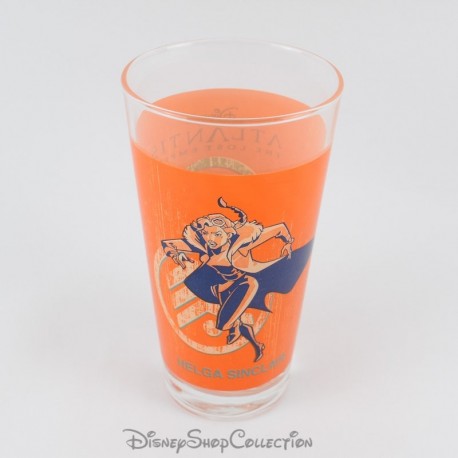 Verre Atlantide l'empire perdu DISNEY Helga Sinclair orange 15 cm RARE