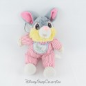Vintage Peluche Bunny Pan-Pan EURO DISNEY Bambi Pigiama Rosa Righe Panpan 32 cm