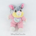 Conejito de peluche vintage Pan-Pan EURO DISNEY Pijama Bambi Panpan de Rayas Rosas 32 cm