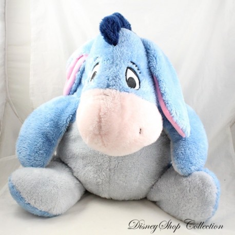 Grande peluche âne Bourriquet DISNEY Nicotoy assis bleu Winnie l'ourson 40 cm