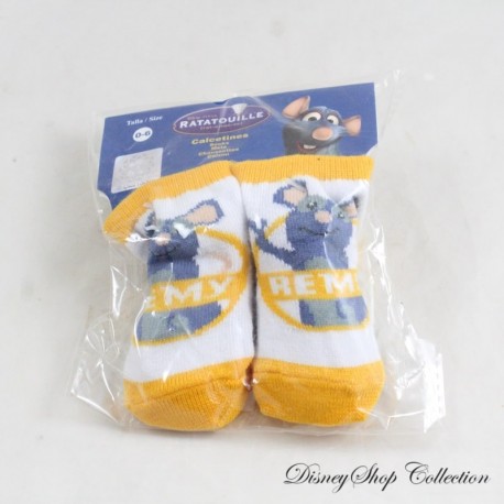 Paar Remy DISNEY PIXAR Ratatouille Weiß Gelb Baby Socken 0-6 Monate