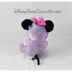 Peluche Minnie NICOTOY Disney assise grenouillére pyjama violet 18 cm