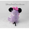 Peluche Minnie NICOTOY Disney assise grenouillére pyjama violet 18 cm