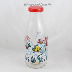 DISNEY The Little Mermaid Glass Milk Bottle