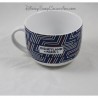 Rayas de Mickey DISNEYLAND PARIS azul blanco rojo taza cerámica