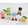 Jake y los Piratas DISNEY JUNIOR 5 Personajes Jake Izzy the Curly Skully Set de Figuras 7 cm