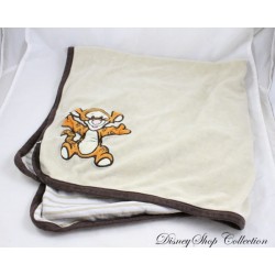 DISNEY Winnie the Pooh Tigger Baby Blanket in Beige Brown Jersey 74 cm