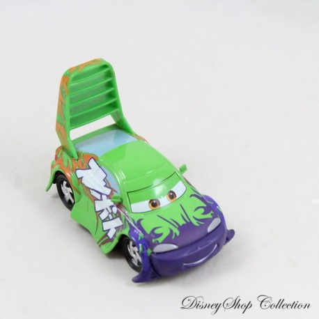 Wingo Coche Metálico DISNEY Pixar Coches Gashi Wingo Verde Morado 8 cm