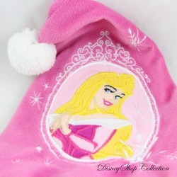 Bonnet de Noël Princesse Aurore DISNEY La Belle au bois dormant rose pompon flocons enfant