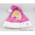 Bonnet de Noël Princesse Aurore DISNEY La Belle au bois dormant rose pompon flocons enfant