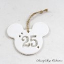 Christmas Mickey Head Ornament DISNEYLAND PARIS 25 Years White Pendant Light