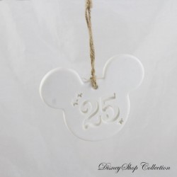 Christmas Mickey Head Ornament DISNEYLAND PARIS 25 Years White Pendant Light