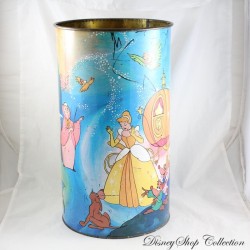 Barril de lavandería Cenicienta antiguo DISNEY Cubo de basura de metal vintage Cesta de papel 40 cm