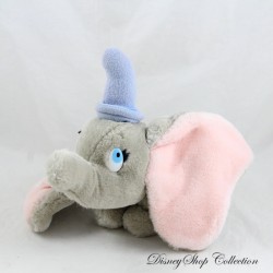 Cappello di peluche vintage Dumbo DISNEY elefante blu grandi orecchie 22 cm