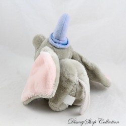 Cappello di peluche vintage Dumbo DISNEY elefante blu grandi orecchie 22 cm