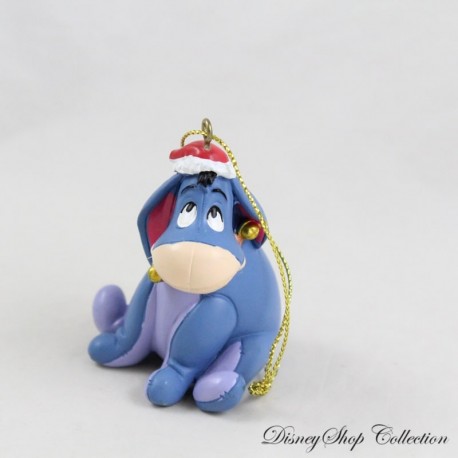 Ornamento per Asino Ih-Oh Cappello di Babbo Natale in resina DISNEY appeso 7 cm