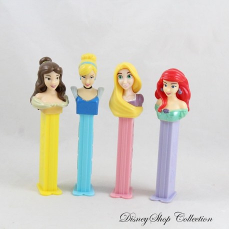 Set mit 4 Süßigkeitenspendern Prinzessinnen DISNEY PEZ Arielle Belle Aurora und Cinderella 11 cm